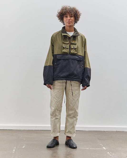 Kapital Chino 2Tone Nickel 6 Anorak, Khaki Black