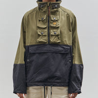 Kapital Chino 2Tone Nickel 6 Anorak, Khaki Black