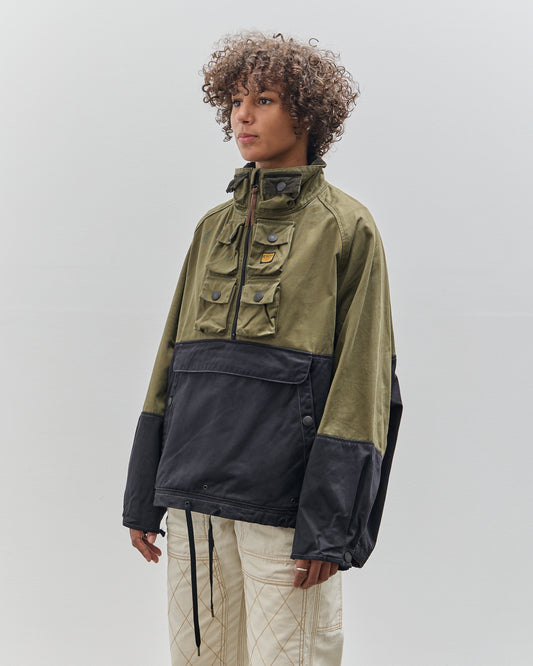 Kapital Chino 2Tone Nickel 6 Anorak, Khaki Black