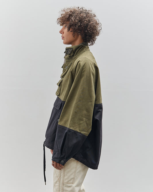 Kapital Chino 2Tone Nickel 6 Anorak, Khaki Black