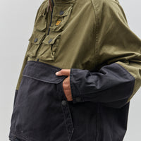 Kapital Chino 2Tone Nickel 6 Anorak, Khaki Black