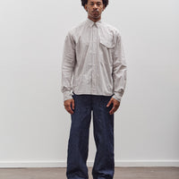 Kapital Cotton Stripe Cabin Work Shirt, White