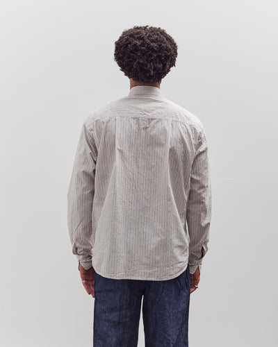 Kapital Cotton Stripe Cabin Work Shirt, White