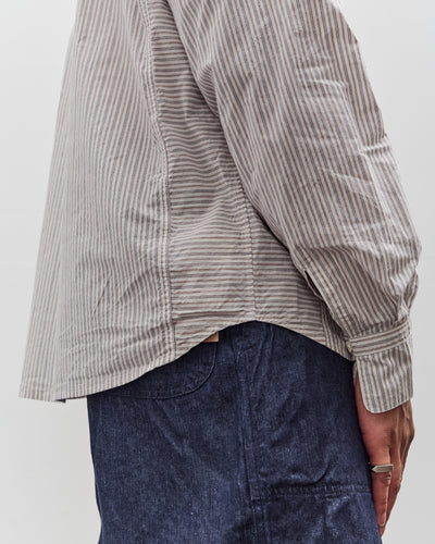 Kapital Cotton Stripe Cabin Work Shirt, White
