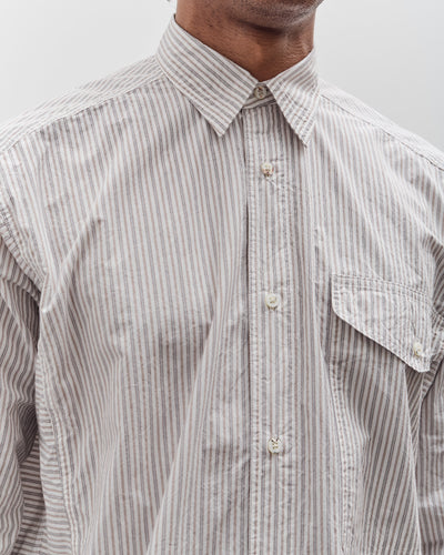 Kapital Cotton Stripe Cabin Work Shirt, White