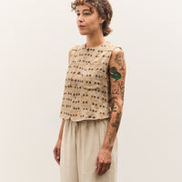 Kapital Cotton TUME-BASHOH CACTUS Gilet, Beige