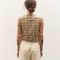 Kapital Cotton TUME-BASHOH CACTUS Gilet, Beige