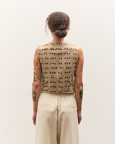 Kapital Cotton TUME-BASHOH CACTUS Gilet, Beige