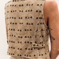 Kapital Cotton TUME-BASHOH CACTUS Gilet, Beige