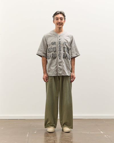 Kapital Cotton Wool GREAT KOUNTRY Baseball Shirt (KOUNTRY DREAM CATCH Remak, LightGray