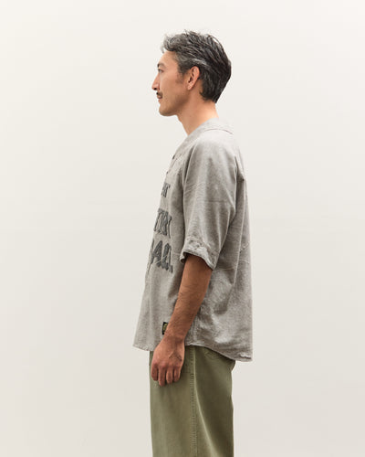 Kapital Cotton Wool GREAT KOUNTRY Baseball Shirt (KOUNTRY DREAM CATCH Remak, LightGray