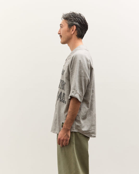Kapital Cotton Wool GREAT KOUNTRY Baseball Shirt (KOUNTRY DREAM CATCH Remak, LightGray