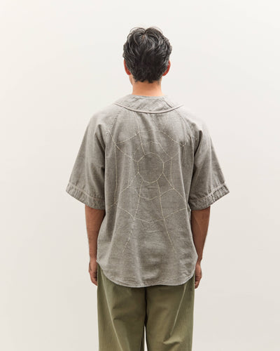Kapital Cotton Wool GREAT KOUNTRY Baseball Shirt (KOUNTRY DREAM CATCH Remak, LightGray