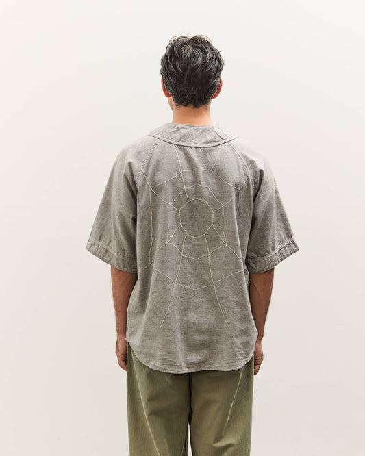 Kapital Cotton Wool GREAT KOUNTRY Baseball Shirt (KOUNTRY DREAM CATCH Remak, LightGray