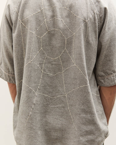 Kapital Cotton Wool GREAT KOUNTRY Baseball Shirt (KOUNTRY DREAM CATCH Remak, LightGray