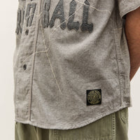 Kapital Cotton Wool GREAT KOUNTRY Baseball Shirt (KOUNTRY DREAM CATCH Remak, LightGray