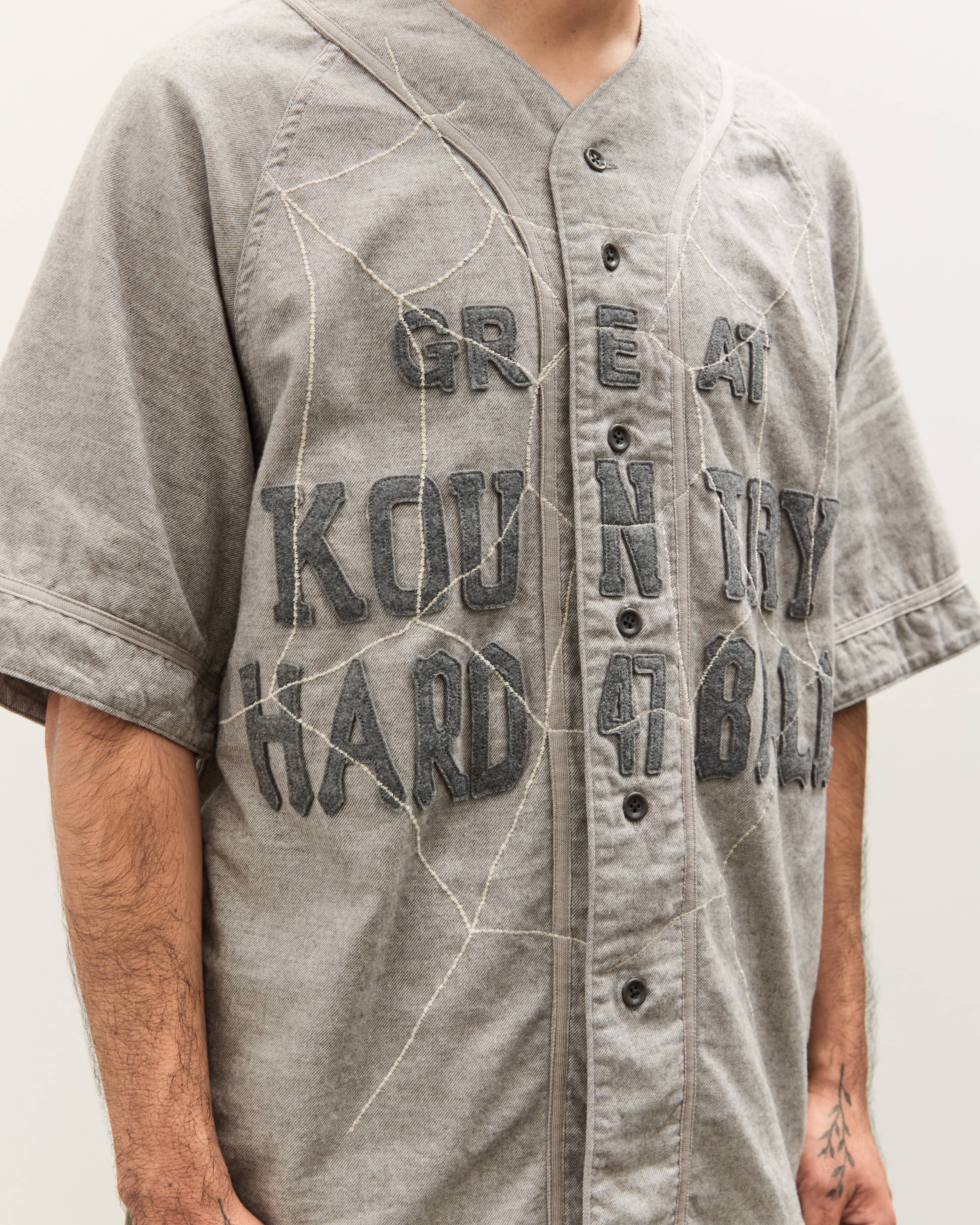 Kapital Cotton Wool GREAT KOUNTRY Baseball Shirt (KOUNTRY DREAM