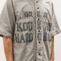 Kapital Cotton Wool GREAT KOUNTRY Baseball Shirt (KOUNTRY DREAM CATCH Remak, LightGray