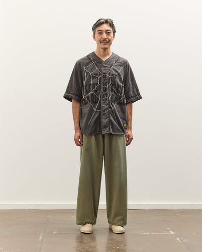 Kapital Cotton Wool GREAT KOUNTRY Baseball Shirt (KOUNTRY DREAM CATCH Remak, DarkGray
