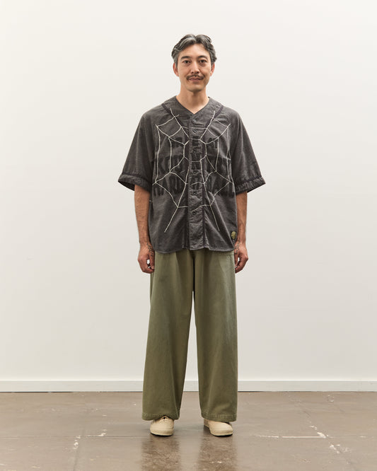 Kapital Cotton Wool GREAT KOUNTRY Baseball Shirt (KOUNTRY DREAM CATCH Remak, DarkGray