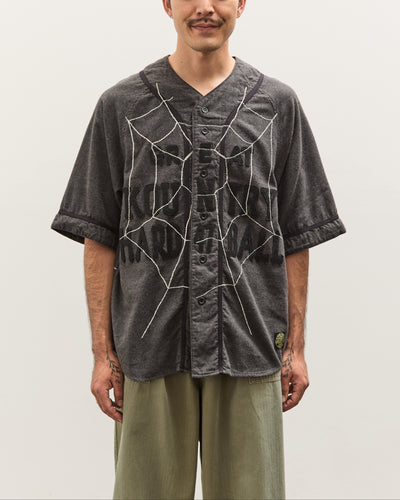 Kapital Cotton Wool GREAT KOUNTRY Baseball Shirt (KOUNTRY DREAM CATCH Remak, DarkGray