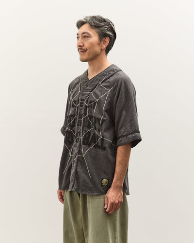 Kapital Cotton Wool GREAT KOUNTRY Baseball Shirt (KOUNTRY DREAM CATCH Remak, DarkGray