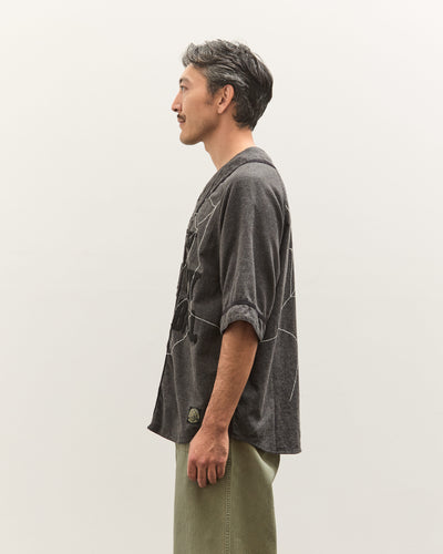 Kapital Cotton Wool GREAT KOUNTRY Baseball Shirt (KOUNTRY DREAM CATCH Remak, DarkGray