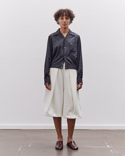 Kapital Cupra Cotton Twill Open Collar Drizzler Jacket, Black