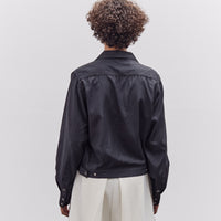 Kapital Cupra Cotton Twill Open Collar Drizzler Jacket, Black