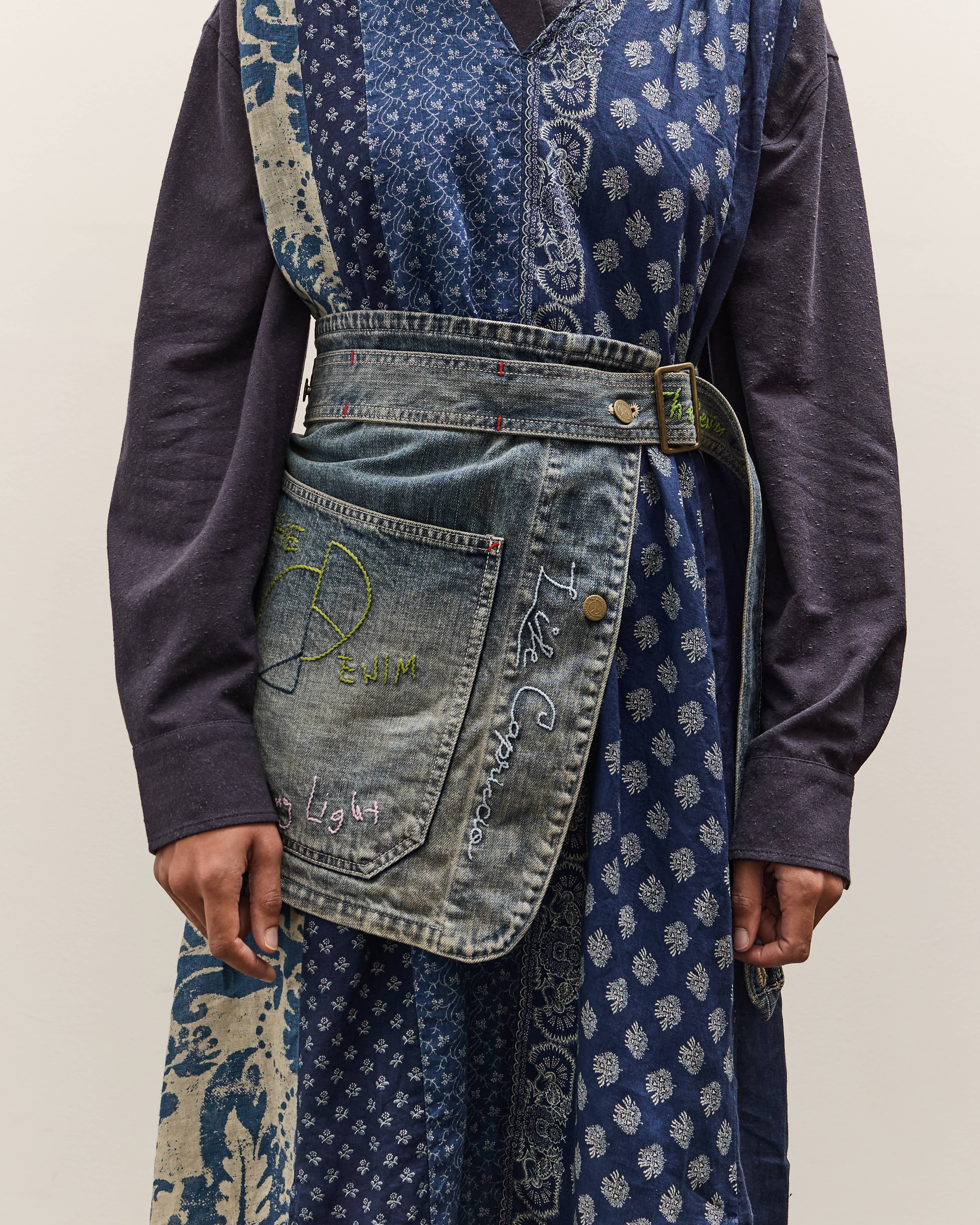 Kapital 12oz Denim Coverall Apron (Memorial Embroidery Model), PRO