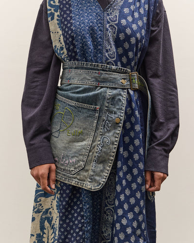 Kapital 12oz Denim Coverall Apron (Memorial Embroidery Model), PRO