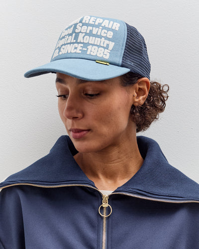 Kapital Denim Repair Service Track Cap, Navy