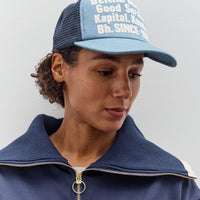 Kapital Denim Repair Service Track Cap, Navy