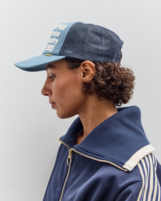 Kapital Denim Repair Service Track Cap, Navy