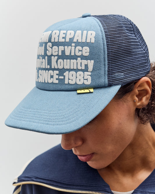 Kapital Denim Repair Service Track Cap, Navy