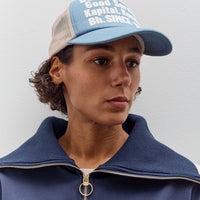 Kapital Denim Repair Service Track Cap, Ecru