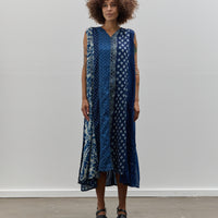 Kapital French Linen Bone Lamp Dress, Indigo