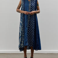 Kapital French Linen Bone Lamp Dress, Indigo