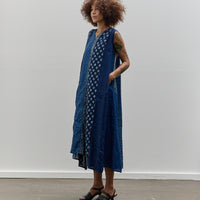 Kapital French Linen Bone Lamp Dress, Indigo