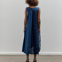 Kapital French Linen Bone Lamp Dress, Indigo