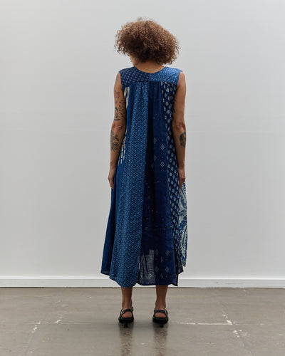 Kapital French Linen Bone Lamp Dress, Indigo