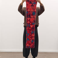 Kapital Fulling Wool Happy Scarf Indigo Rag, Red