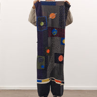 Kapital Fulling Wool Scarf Universe Gabbeh, Black