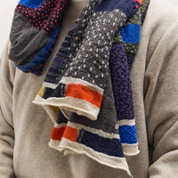 Kapital Fulling Wool Scarf Universe Gabbeh, Black