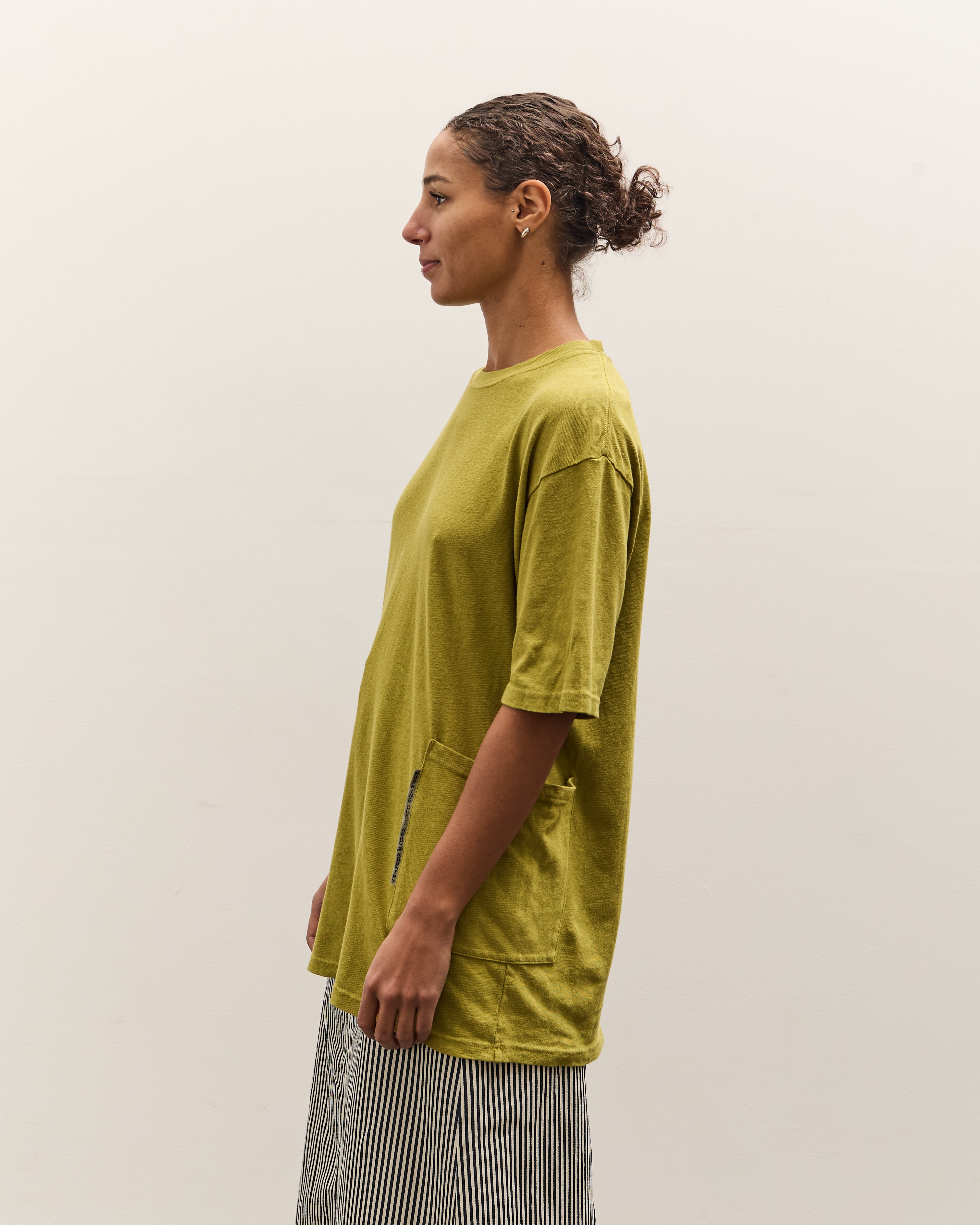 Gauze Jersey Biscuit Pocket T, Yellow Green – Glasswing