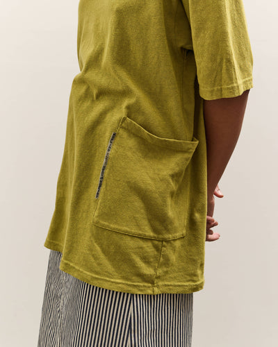 Kapital Gauze Jersey Biscuit Pocket T, Yellow Green