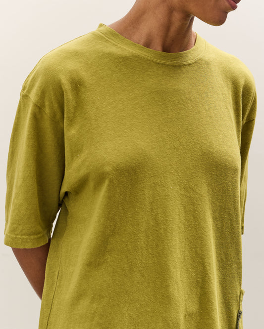 Kapital Gauze Jersey Biscuit Pocket T, Yellow Green