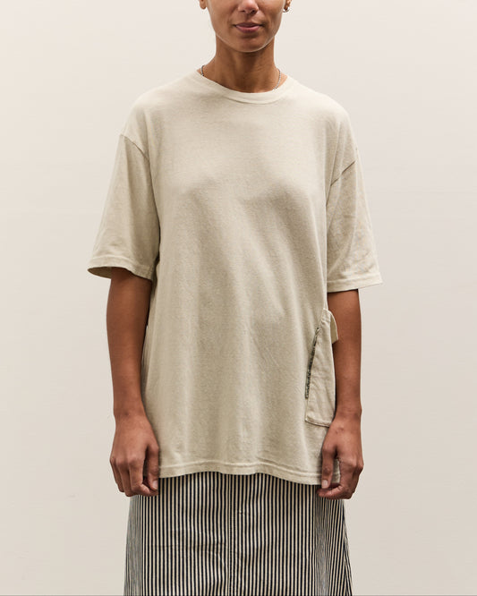 Kapital Gauze Jersey Biscuit Pocket T, Ivory