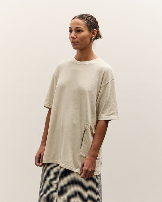 Kapital Gauze Jersey Biscuit Pocket T, Ivory