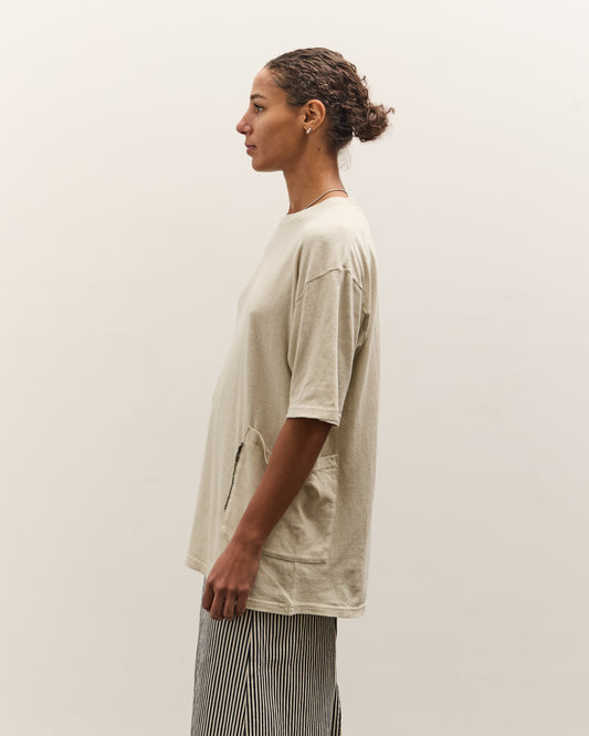 Kapital Gauze Jersey Biscuit Pocket T, Ivory